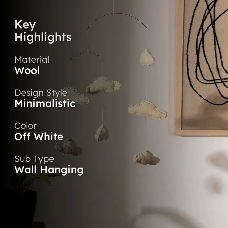 Fig Living Felt Ornaments - Hanging Mobile (Cloud) media 2