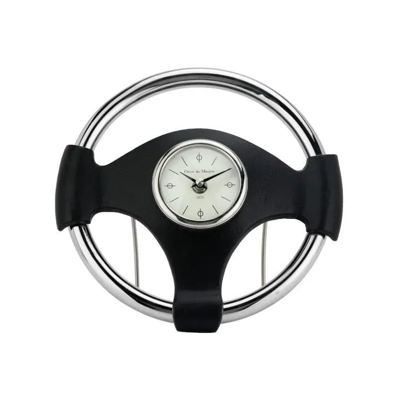Vintage Steer Metal Table Clock - Silver media 3