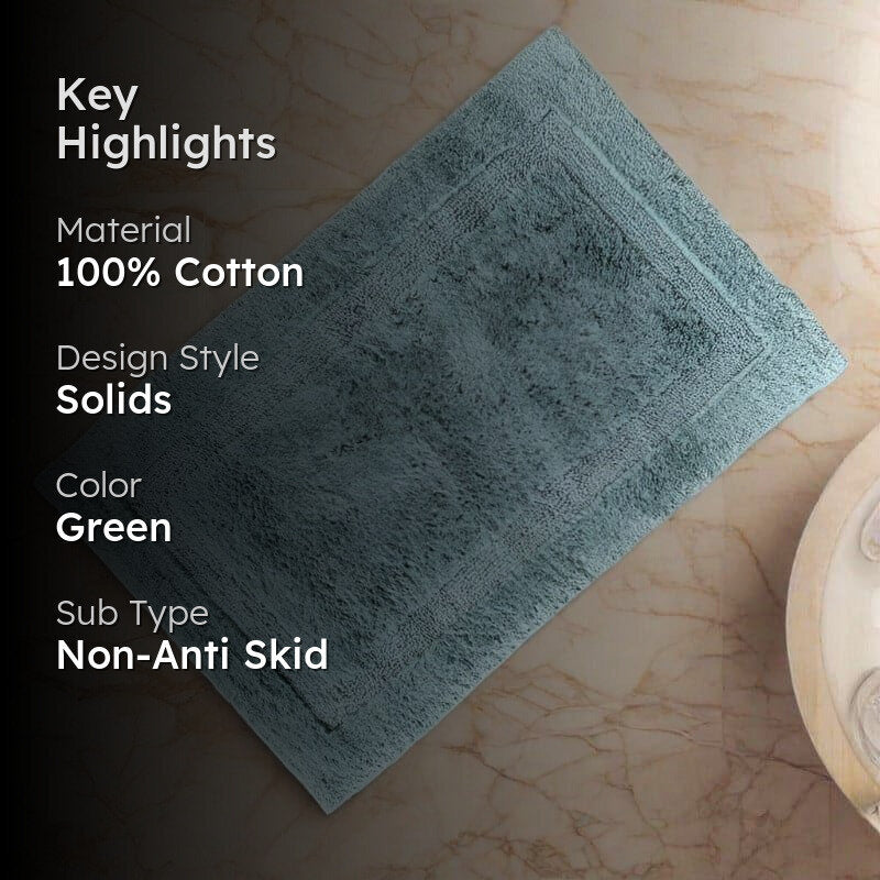 Micro Cotton Harmony Solid Bathmat - Green media 2