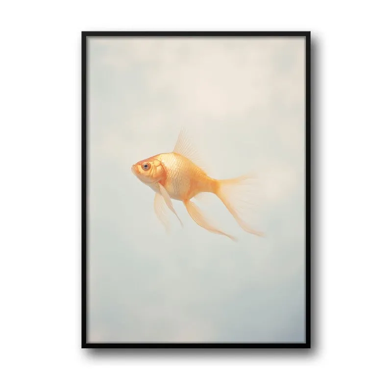 Goldfish Glam Archival Canvas Wall Art - Black Frame media 5