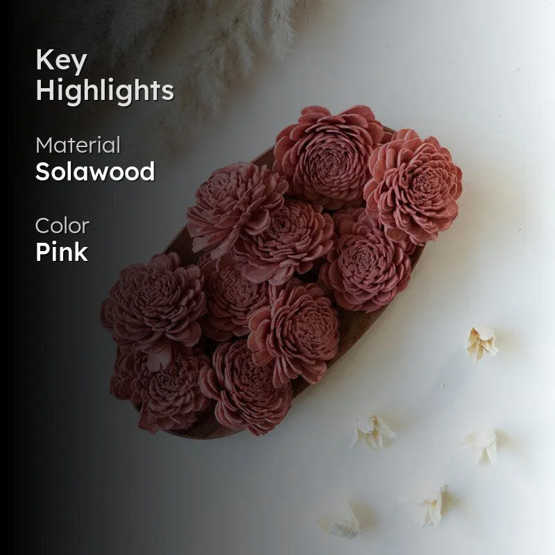 Estar Sola Wood Rose Flower (Rustic Pink) media 2