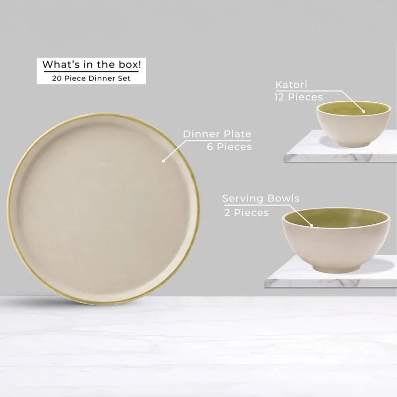 Aarunya Ceramic Dinner Set - 20 Piece Set media 3