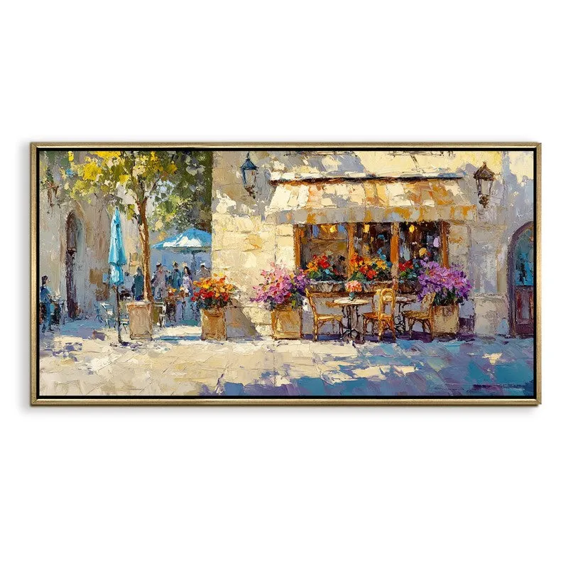 Amber Breaths Canvas Wall Painting With Frame media 3