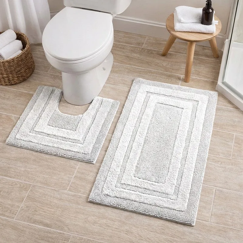 Aqualoom Anti skid Bath Mat (White) - Set Of Two media 3