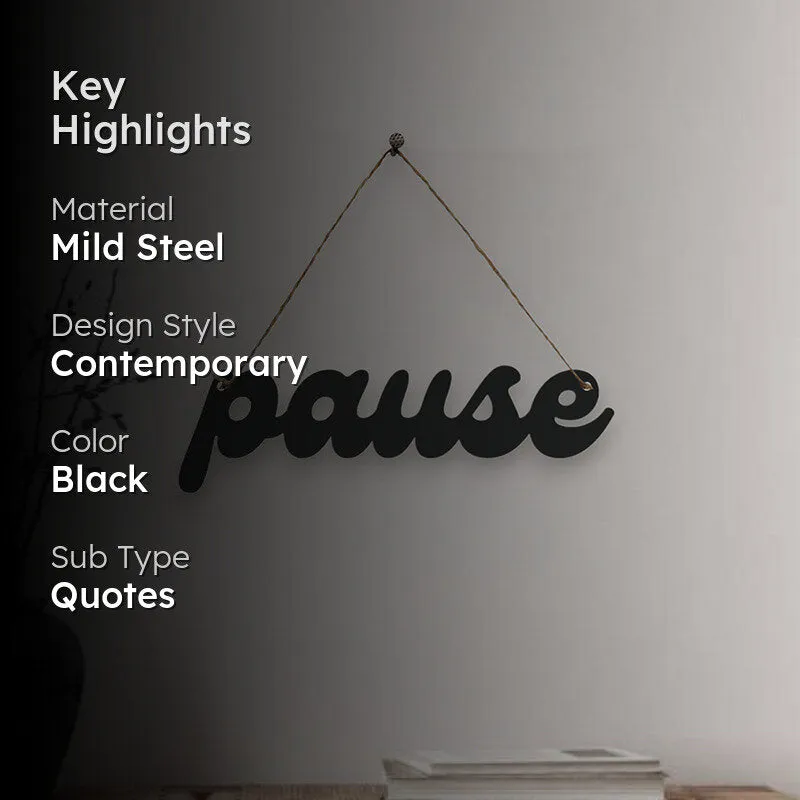 Pause Mild Steel Wall Accent media 2