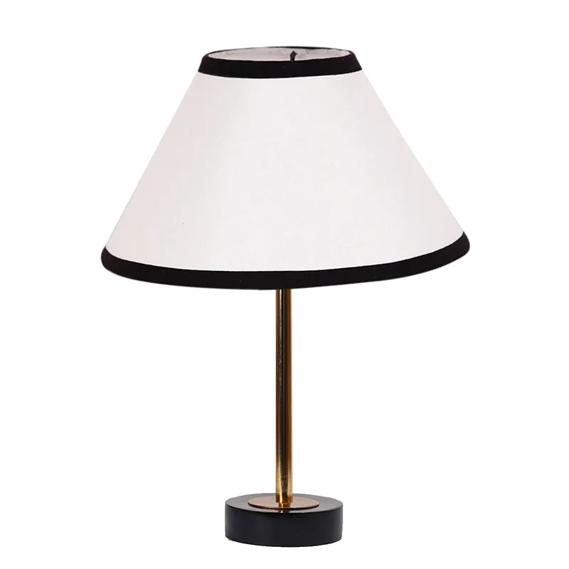Cotin Stripe Rodin Wooden Table Lamp - White media 4
