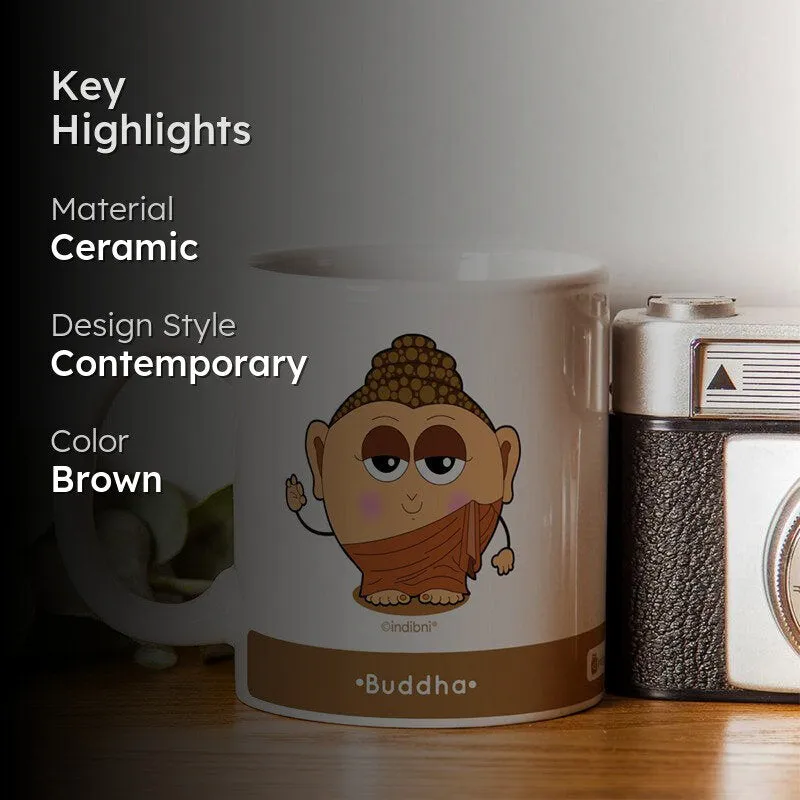 Whimsy Cute Buddha Ceramic Coffee Mug - 300 mL media 2