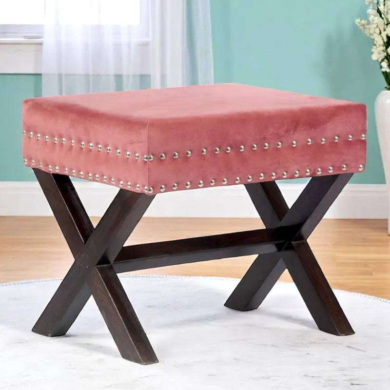 Kavex Sheesham Wooden Bench - Pink media 1