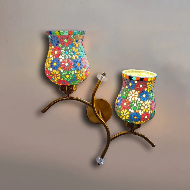 Glowvine Twin Glass Wall Lamp - Multicolor media 5
