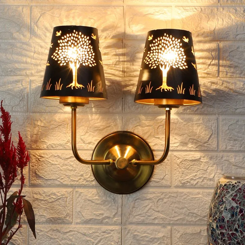 AuraCut Tree Duo Metal Wall Lamp media 1