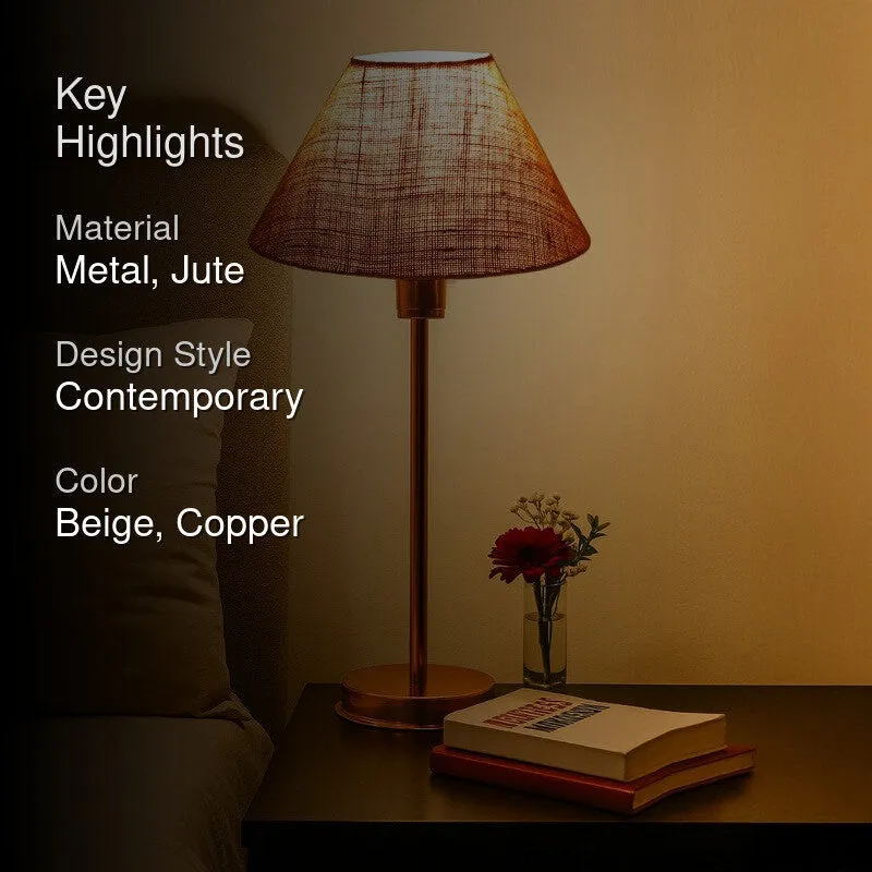 Kavira Vexo Metal Table Lamp - Beige media 2