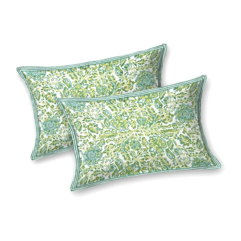 Patterna Cotton Bedsheet (Green) - 240 TC media 4