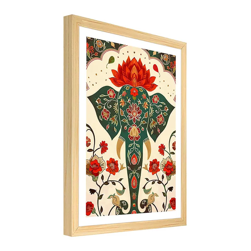 Raja Haathi Wall Art With Frame media 2
