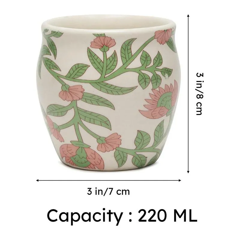 Blossom Handcrafted Ceramic Kulhad (220 mL) - Set Of Six media 7