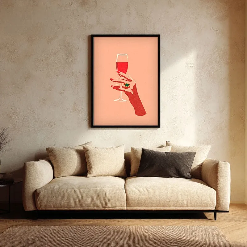 Roserin Canvas Wall Painting - Black Frame media 1