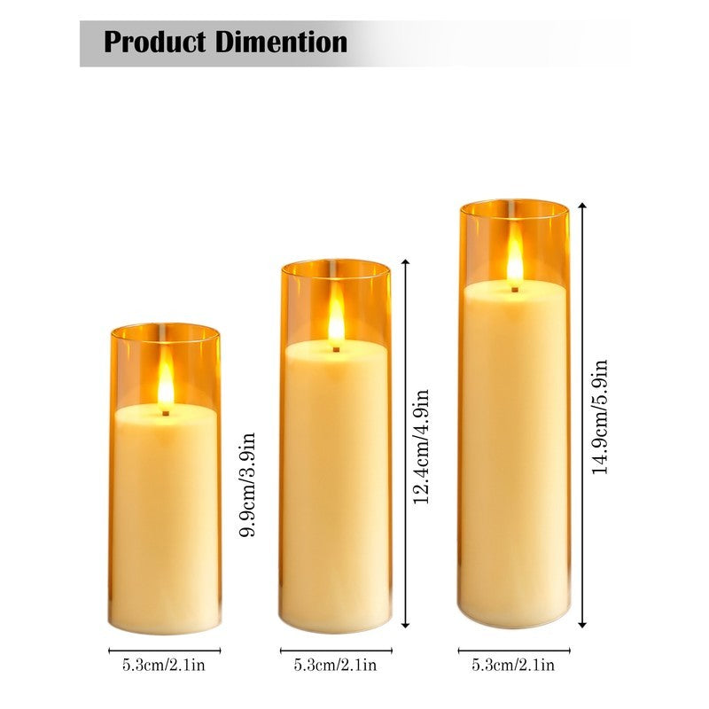 AuraFlame Decorative LED Battery Candle - Set Of Three media 7