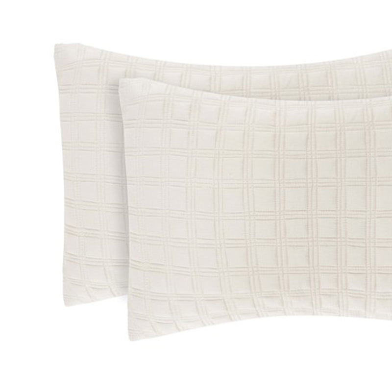 Checks Quilted Cotton Pillow - Set Of Two media 5