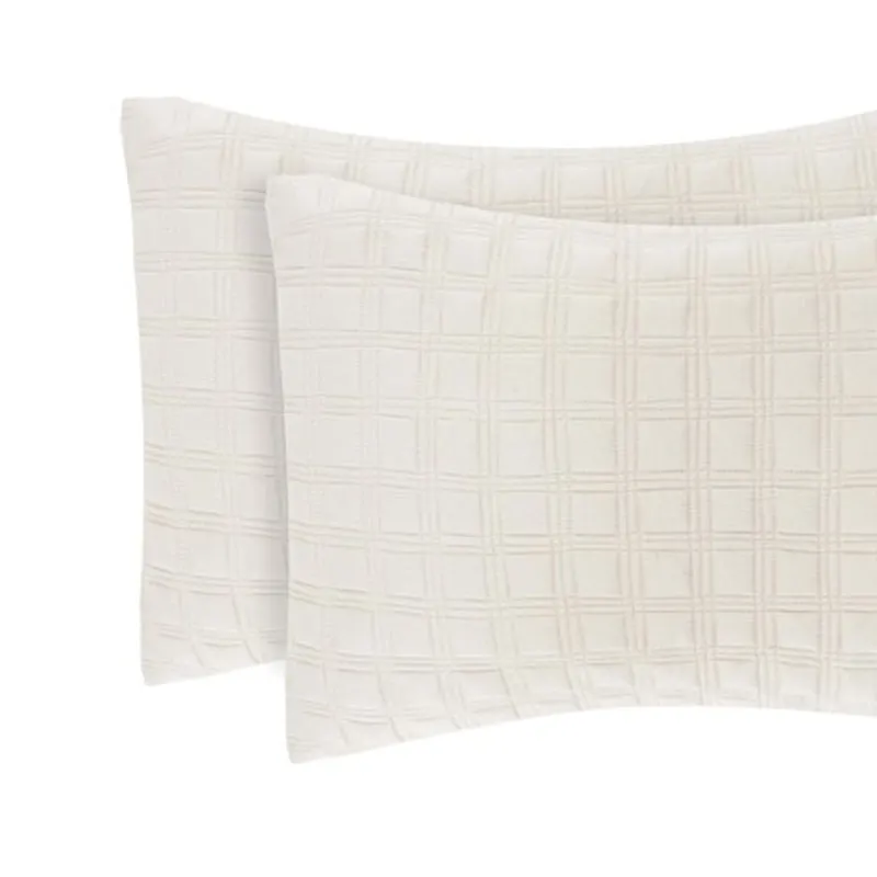Checks Quilted Cotton Pillow - Set Of Two media 5