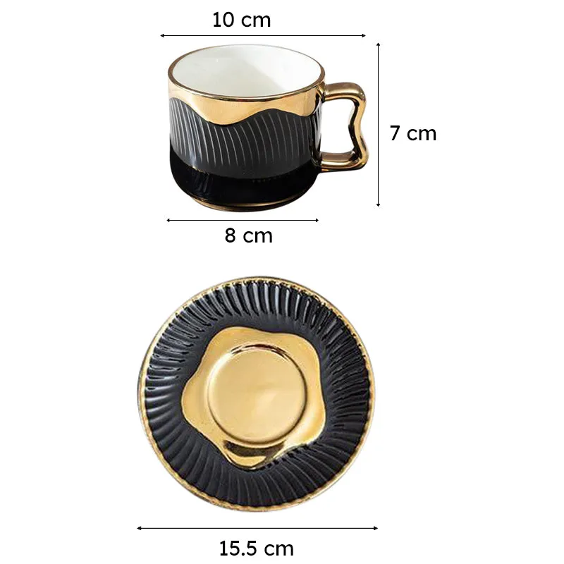Hairi Cup & Saucer (Black) -Set of Six media 8