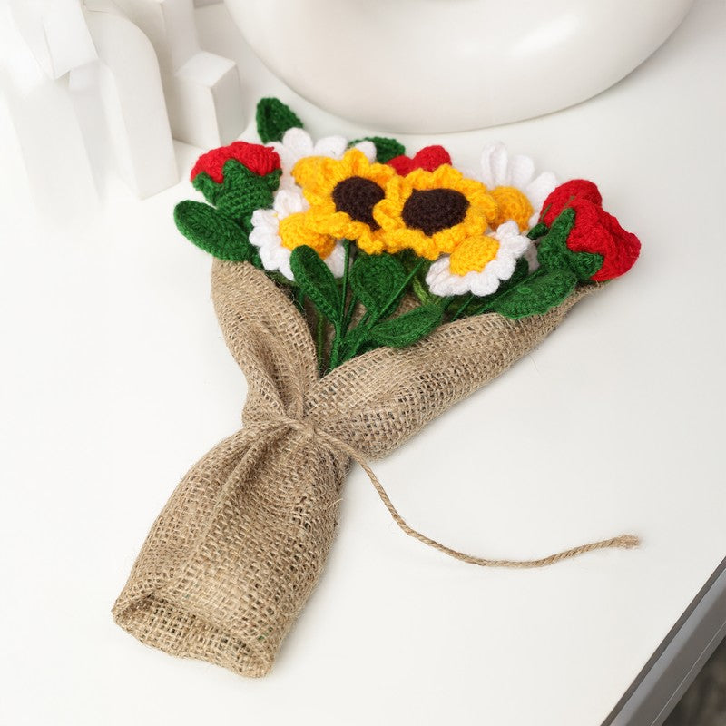 Crochet Handmade Tulip Bouquet (Yellow & Red) - Set of Eleven media 4