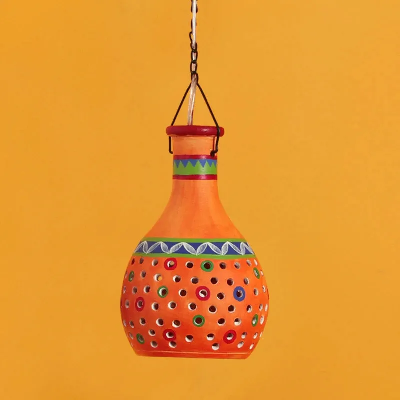 Shaheera Handcrafted Terracotta Ceiling Lamp media 4