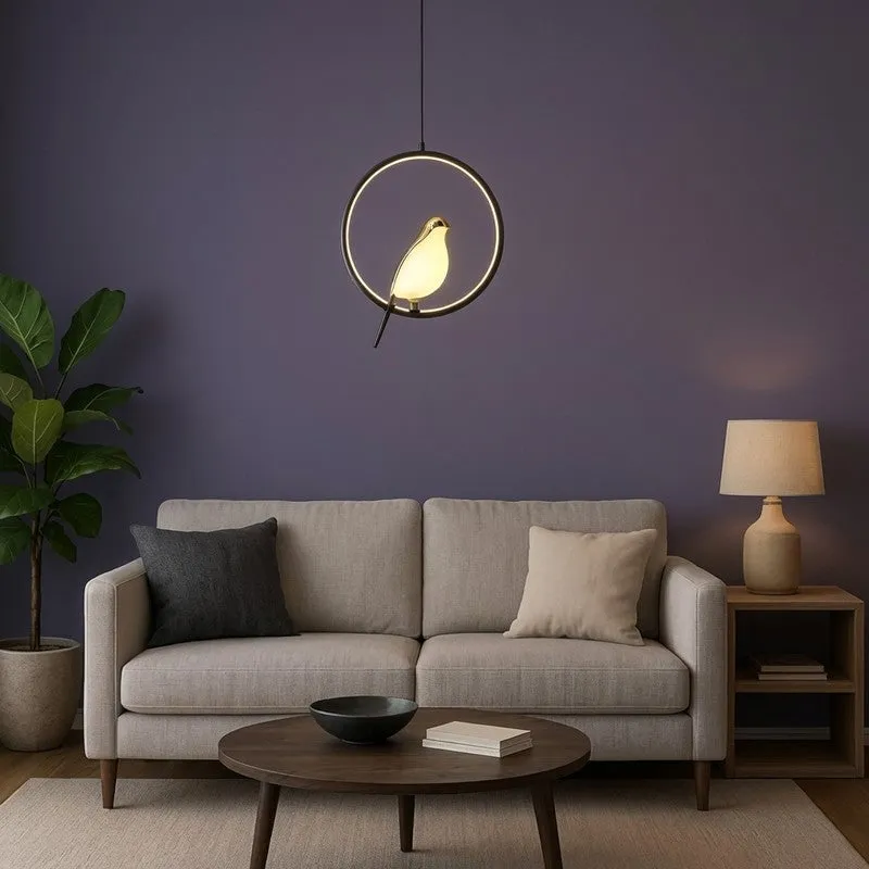 Halo Bird Metal Ceiling Lamp media 6