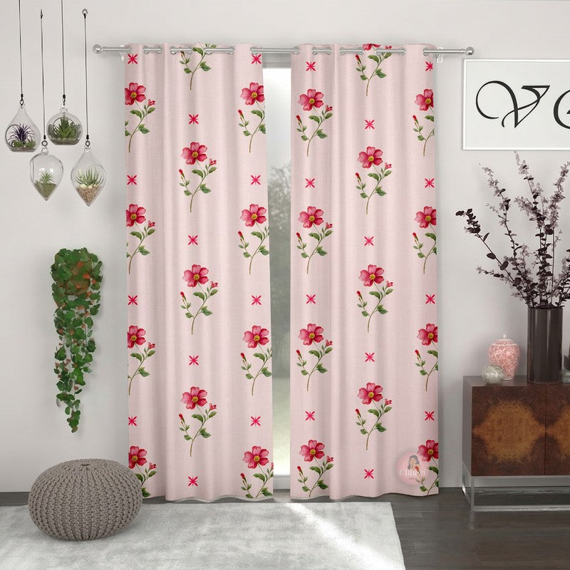 Rose Petal Glow Curtains - Set of Two