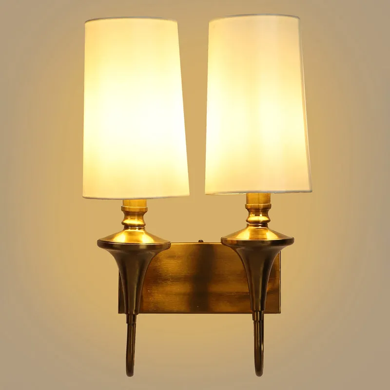 Linera Cotton Wall Lamp With Iron Base media 5