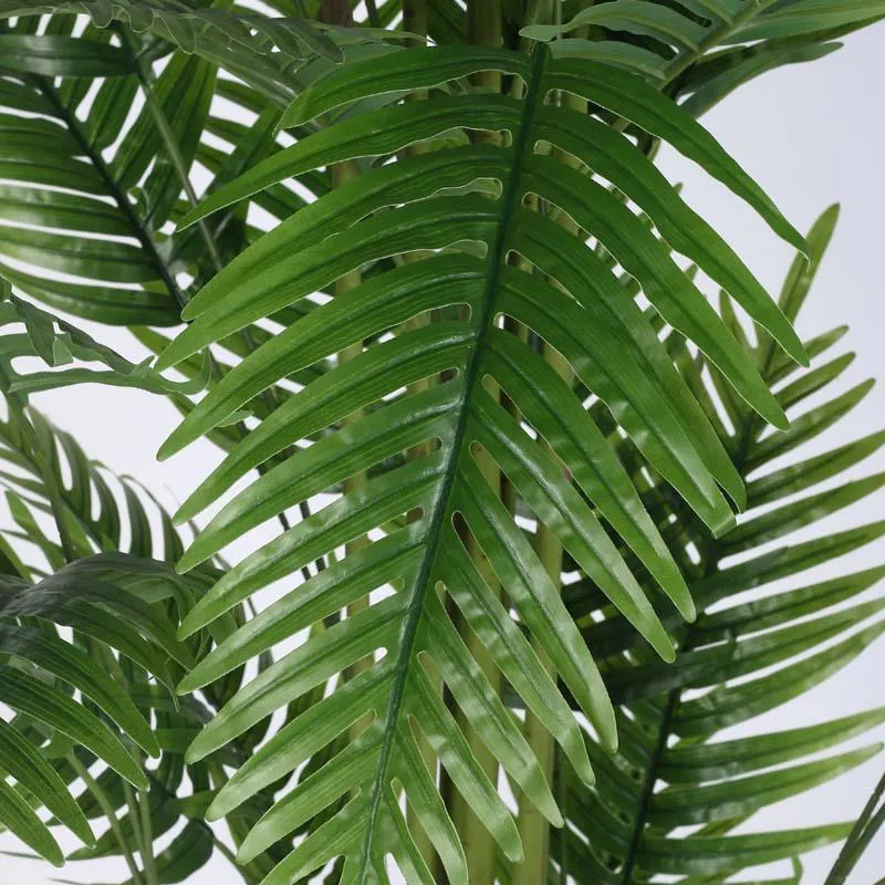 Faux Lush Areca Palm Plant With Black Plastic Pot - 6 Feet media 4