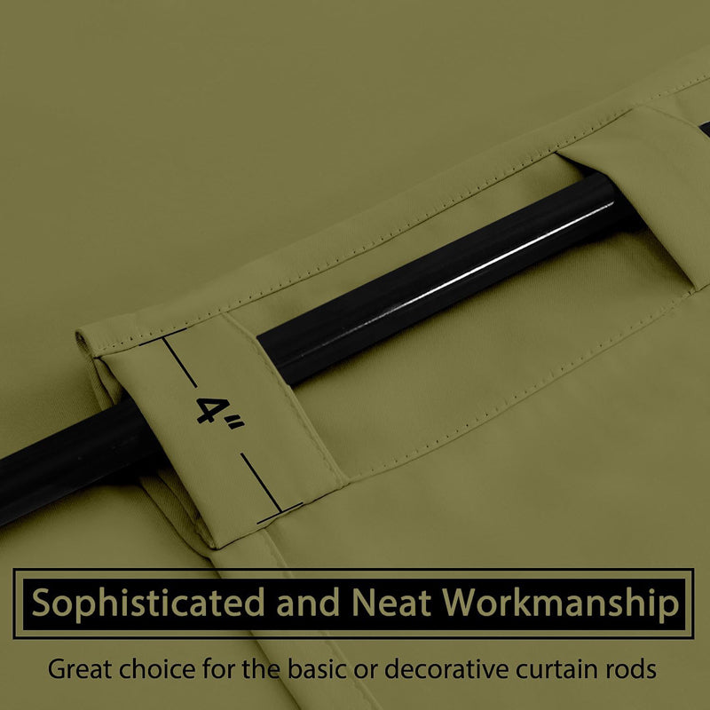 Serein Pleated Curtain Valance (Dark Khaki) - Set Of Two media 3