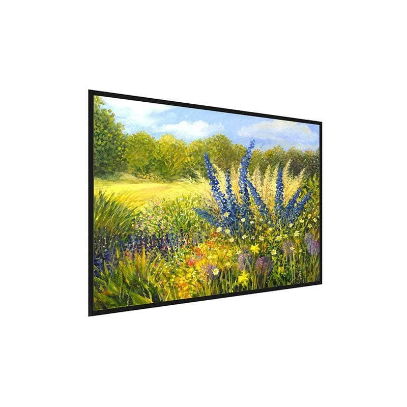 Wild Flowers Canvas Painting - Black Frame media 3