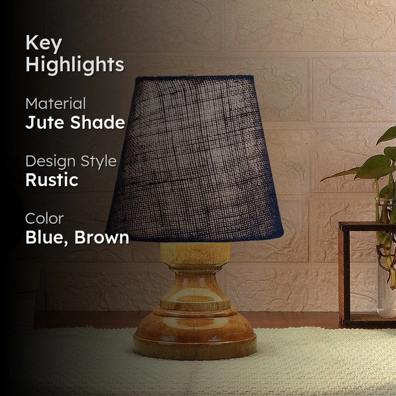Harolda Jute Table Lamp - Blue,Brown media 2