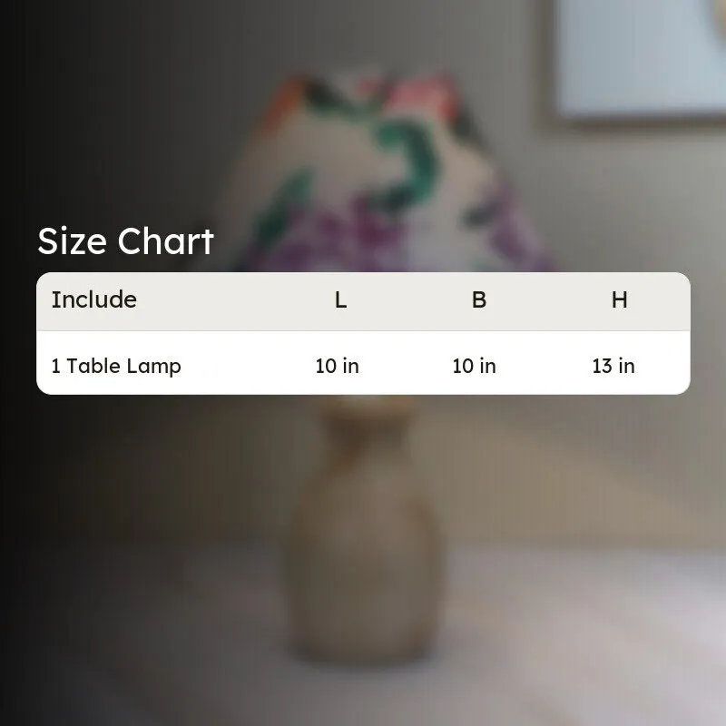 Miyabi Curve Printed Mango Wood Table Lamp - Multicolor media 7