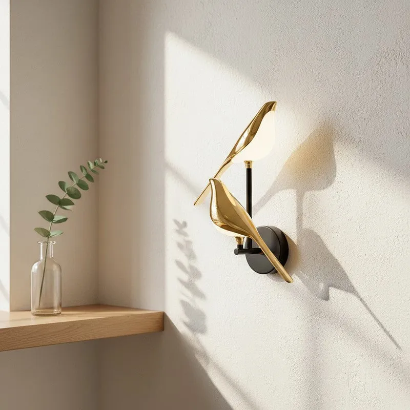 Winged Glow Acrylic & Metal Wall Lamp media 3