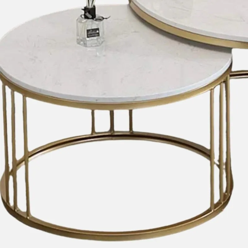 Luminar Drift Accent Table with Marble Top - Set Of Two media 4