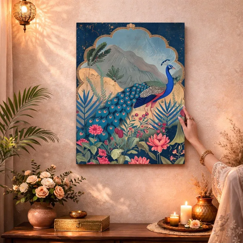 Peacock Garden Canvas Wall Art & Paintings media 3