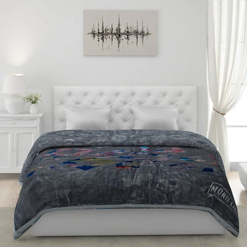 Monte Carlo Mystic Meadow Blanket (Grey)- 900 GSM media 4