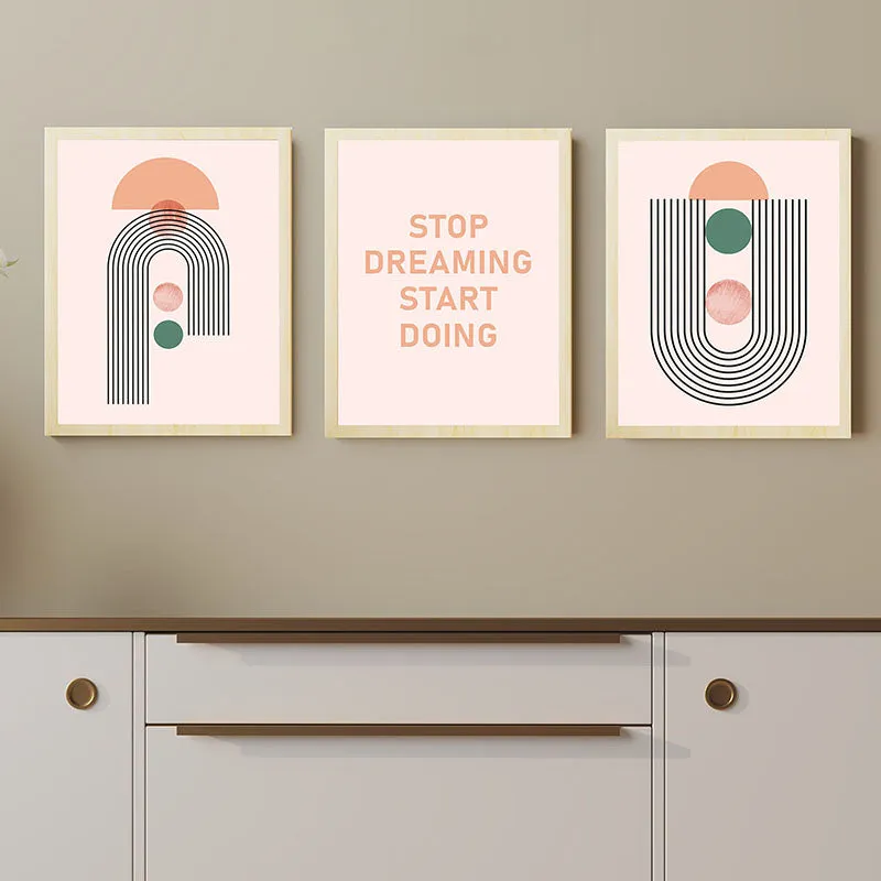 Dream And Do Abstract Wall Art - Set Of Three media 5