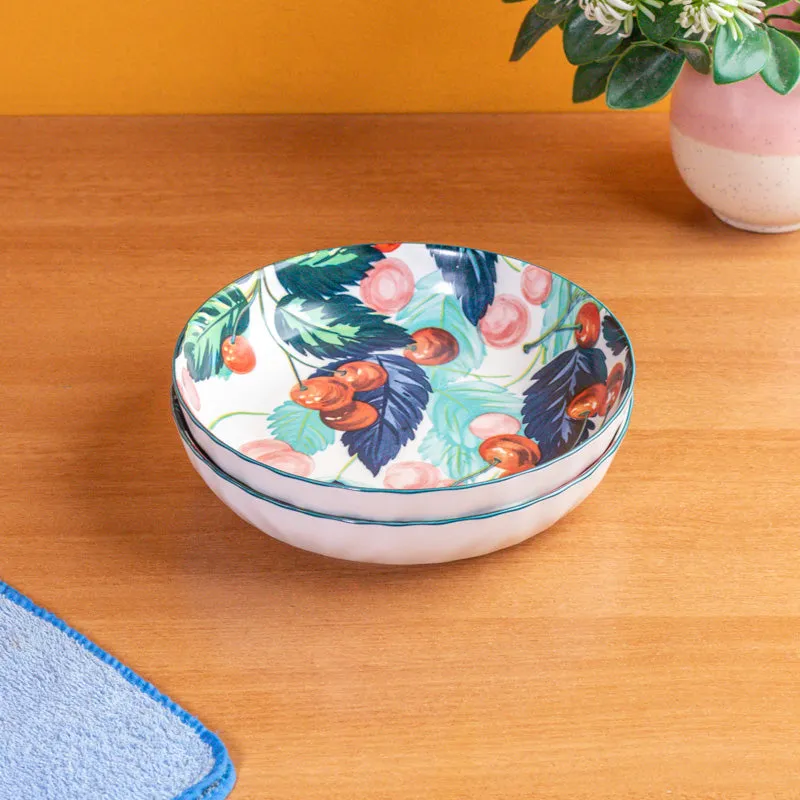 Floral Harmony Serving Bowl(750 mL) - Set Of Two media 4