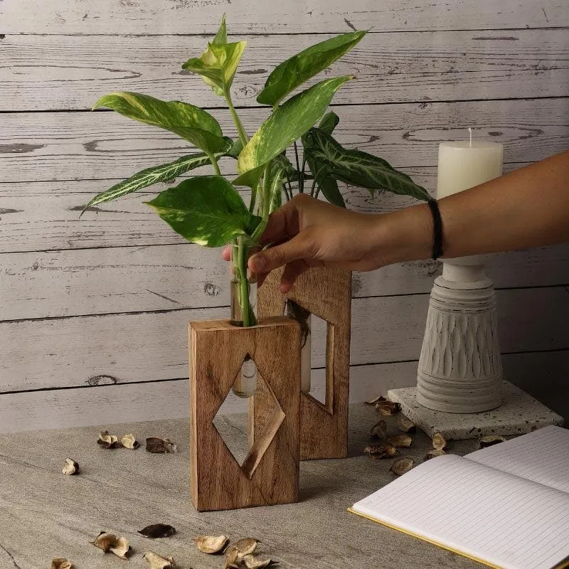 Deki Diamond Testube Planter - Set Of Two media 3