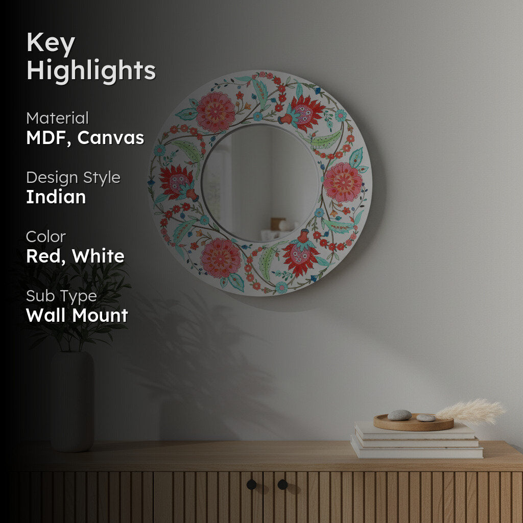Chadreya Bloom Designer Handpainted Mirror media 2