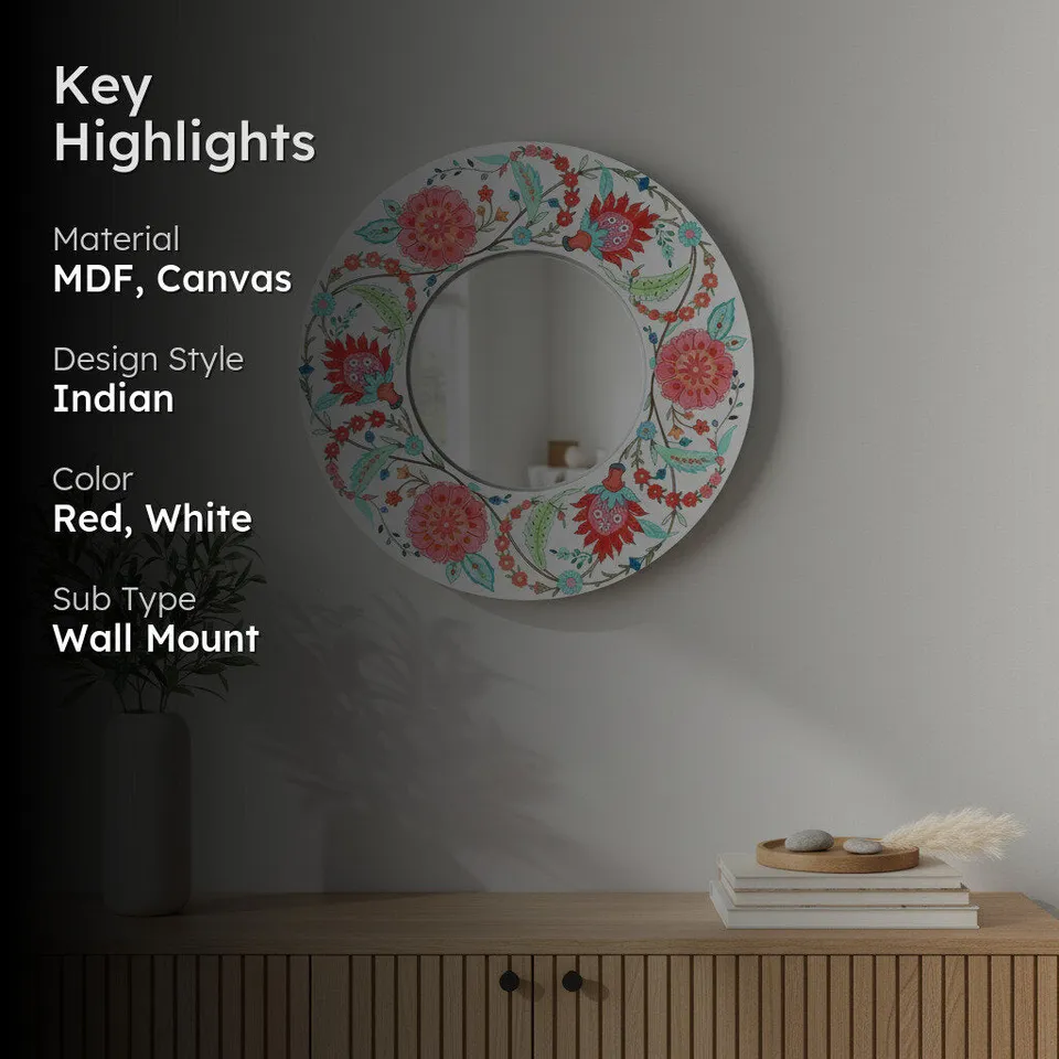 Chadreya Bloom Designer Handpainted Mirror media 2