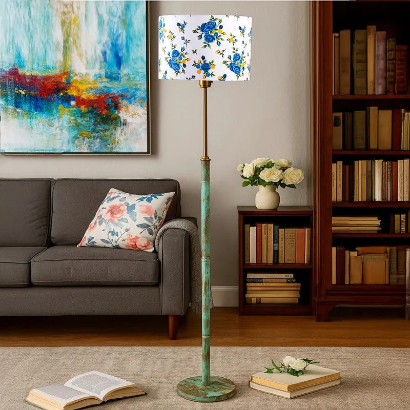 Ocean Mist Wooden Floor Lamp - Blue media 4