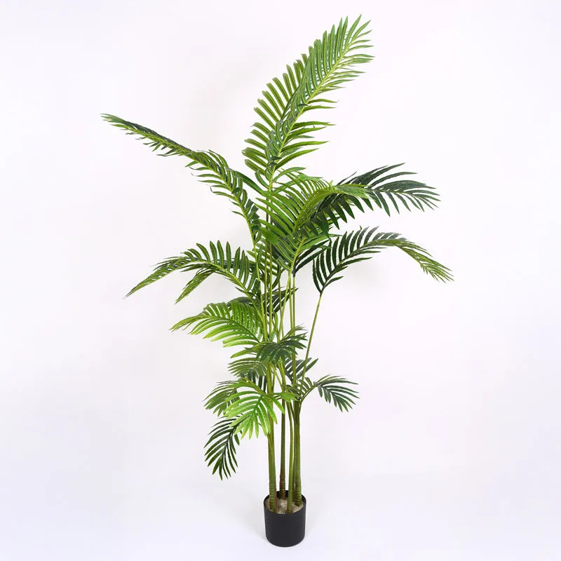Verdiq Artificial Palm With Black Plastic Pot - 6 Feet media 4