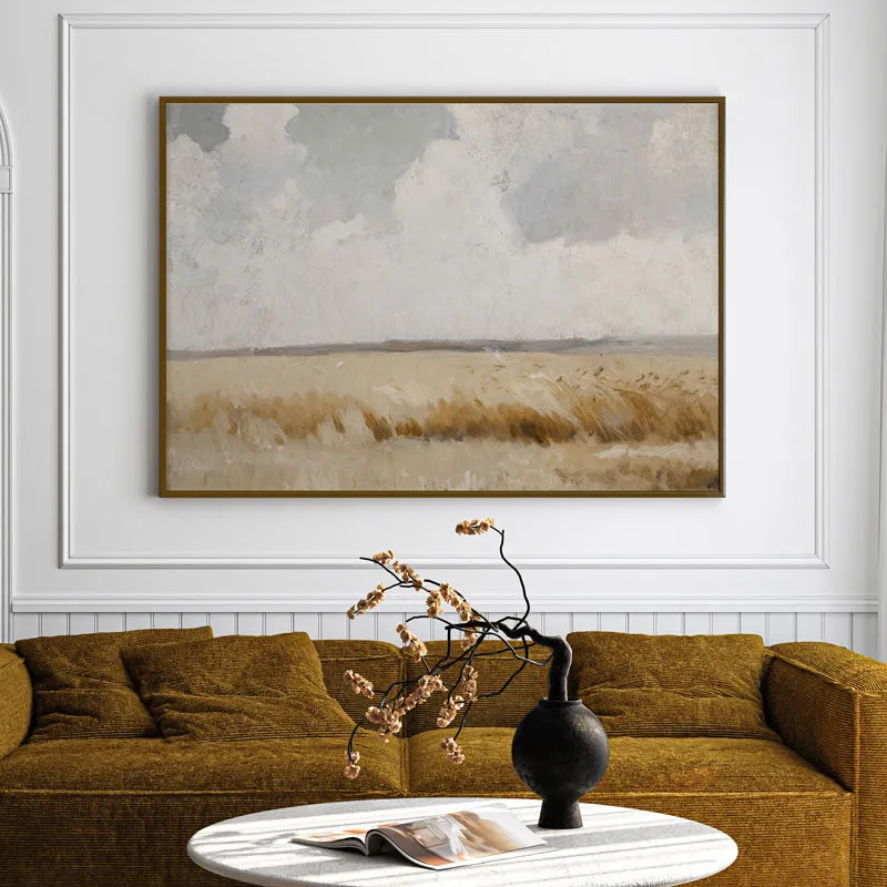 Savannah Meadows Wood Wall Art With Frame - Black media 1