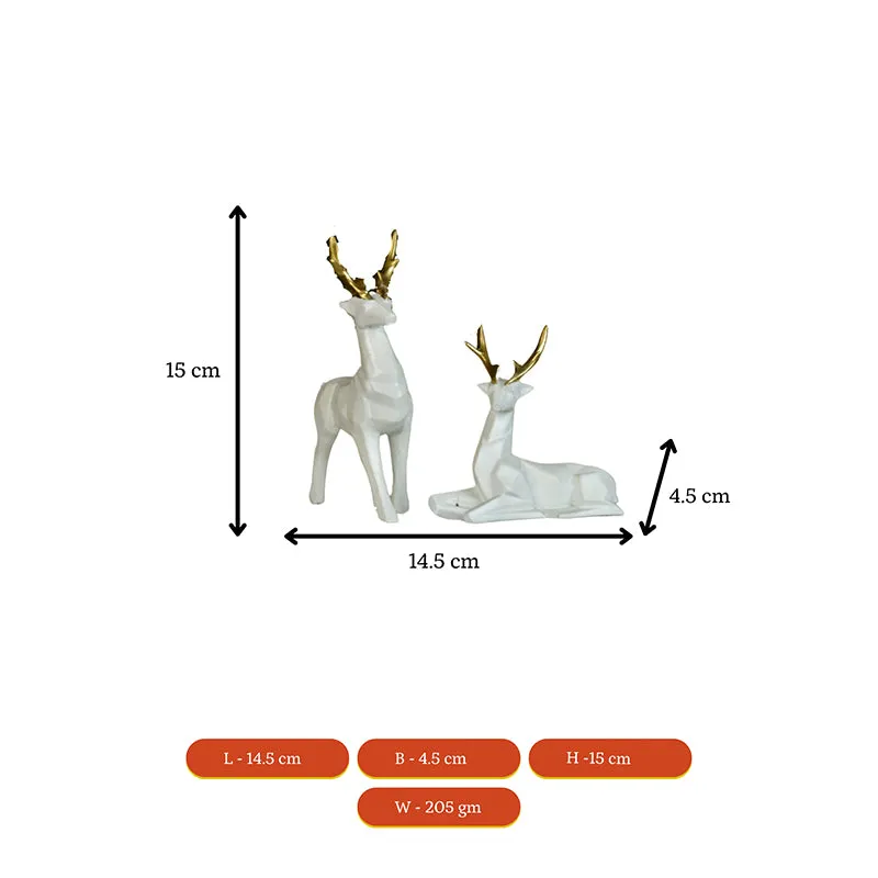 Serene Stag Bond Resin Deer Showpiece media 3