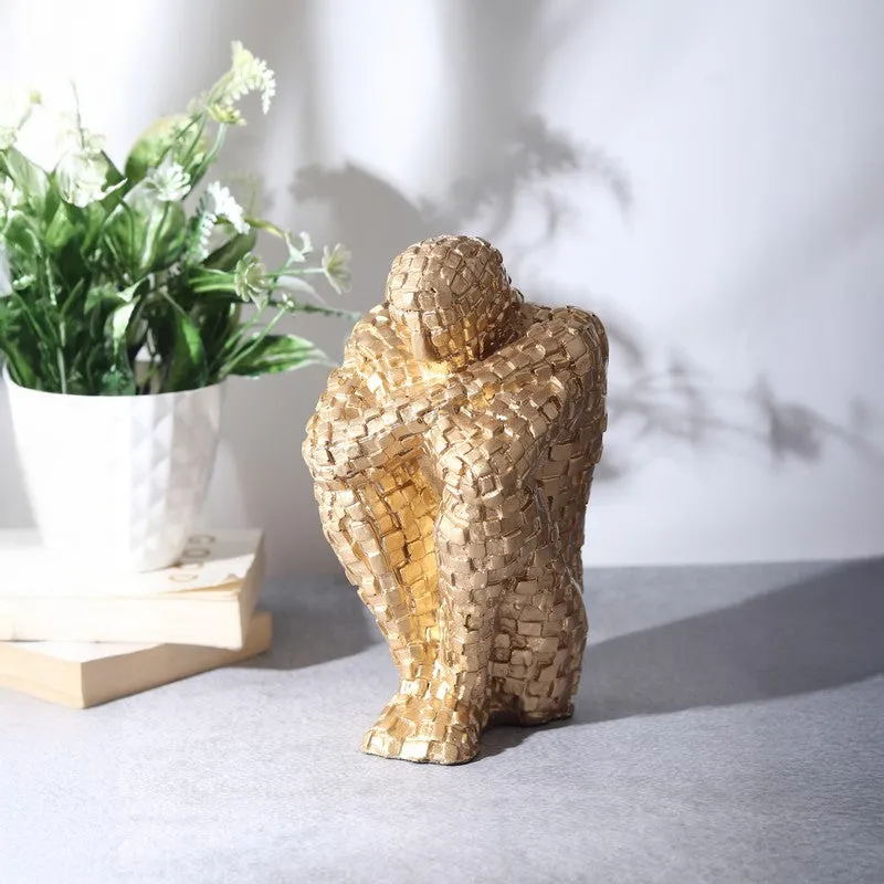 Secluded Thinker Showpiece - Gold media 1