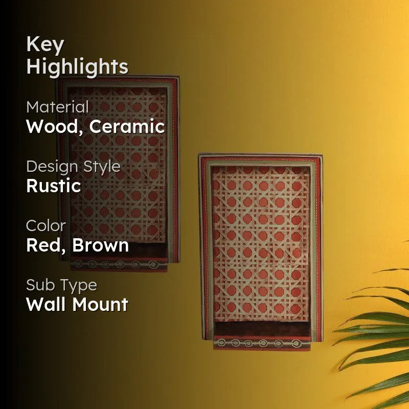 Ethnic Bliss Wall Shelf - Set Of Two media 2
