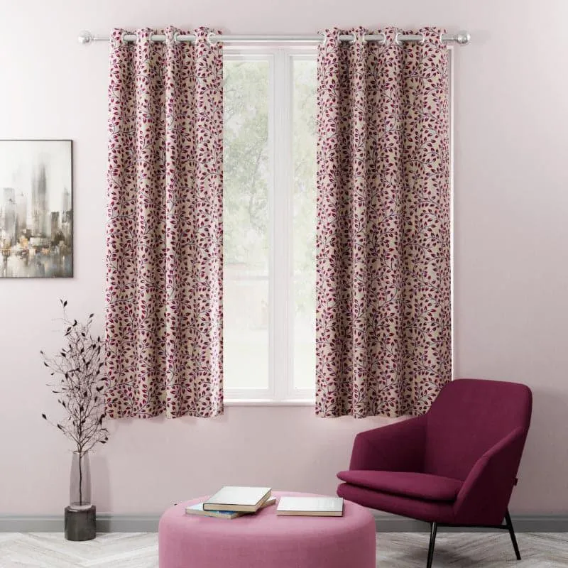 Druva Floral Curtain - Set Of Two media 1