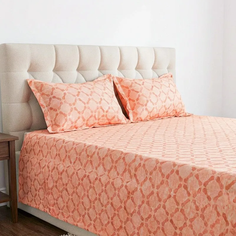 Ulrika Neva Cotton Bedsheet (Rust) - 200 TC media 3
